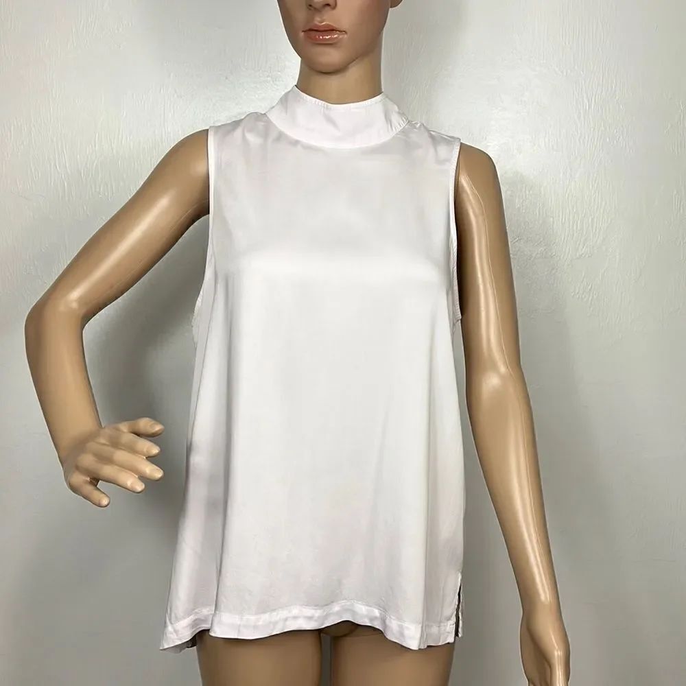 Cloth & Stone Pale Lilac Mock Neck Sleeveless Top Size M